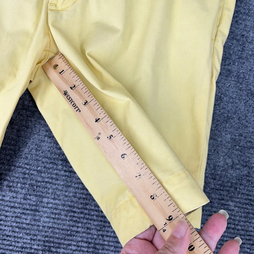 Polo Ralph Lauren Chino Shorts Mens Yellow 30 Flat Front Casual Summer Preppy 9